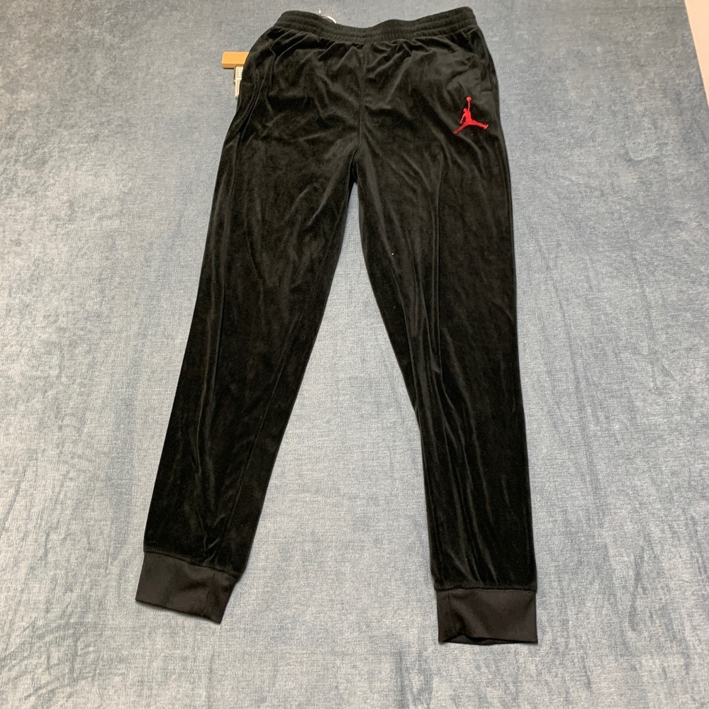 Jordan Grade School Sweatpant Boys XL 13-15Y Black Red Jumpman logo Tapered Leg